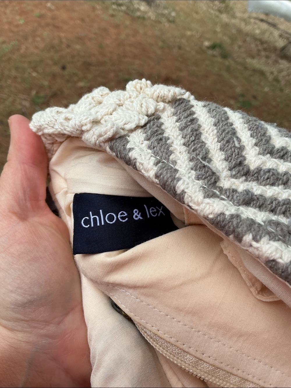 Chloe & Lex Boho Crochet Crossbody Tassel Bag Festival Coastal Cowgirl Anthro - Picture 14 of 16